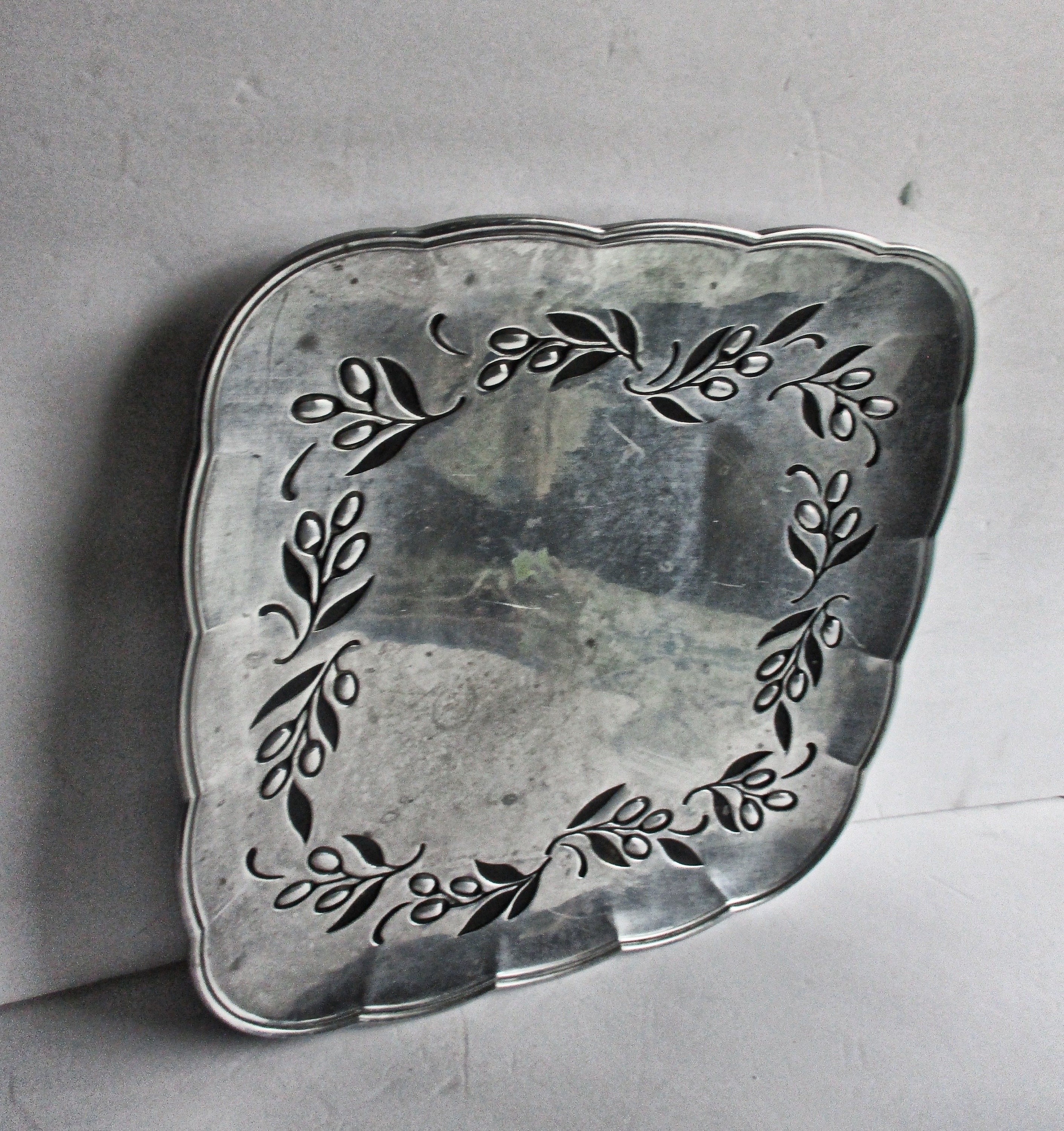 LENOX Tray Brass and Pewter Alloy Square Trays Collectible Etsy.de