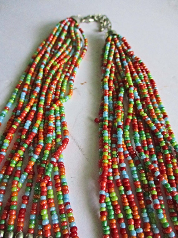 Multi-stranded Beaded Necklace, Chokers, Necklace… - image 7