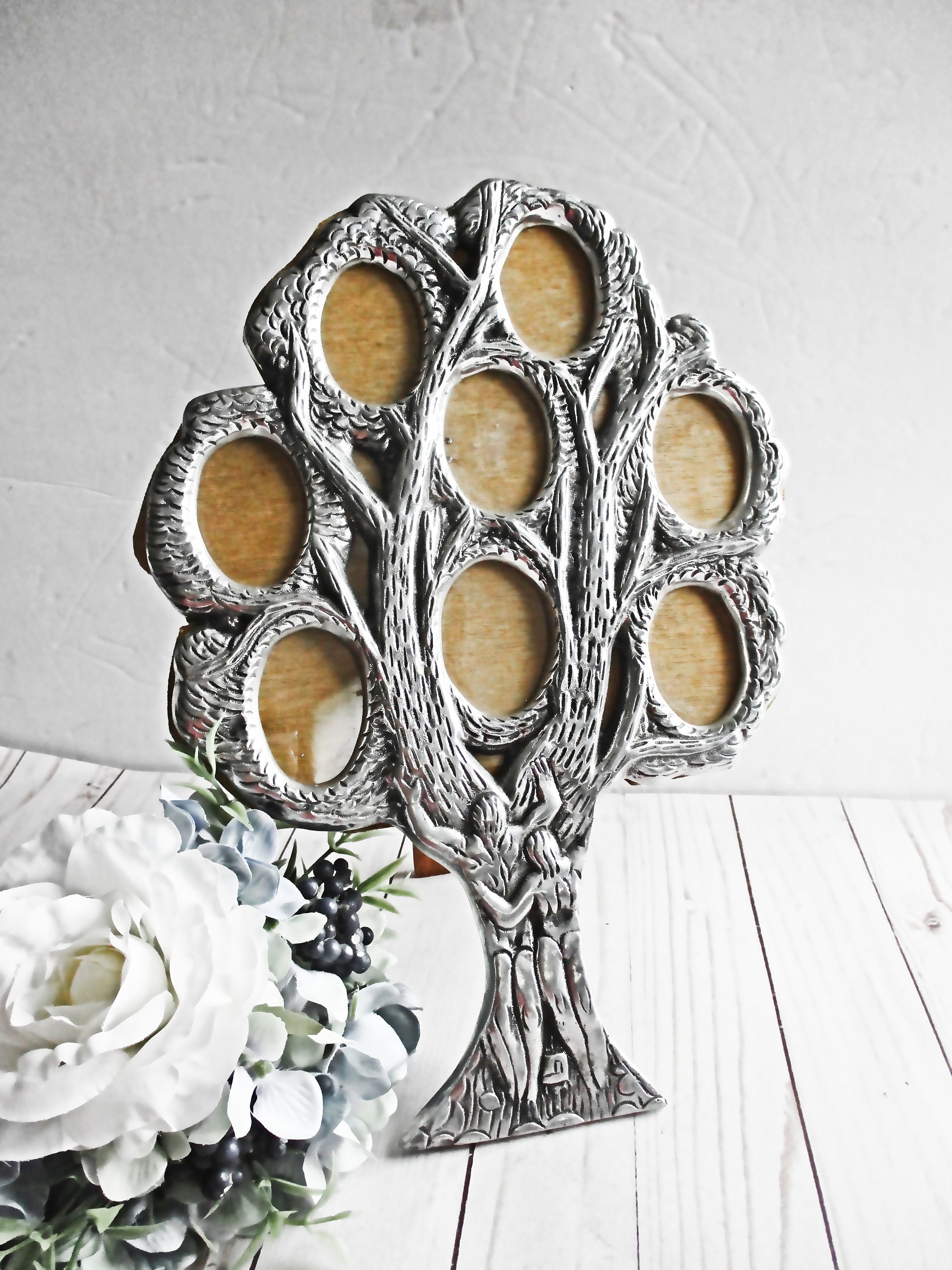Family Tree Picture Frame, Silver Picture Frames, Tabletop Picture
