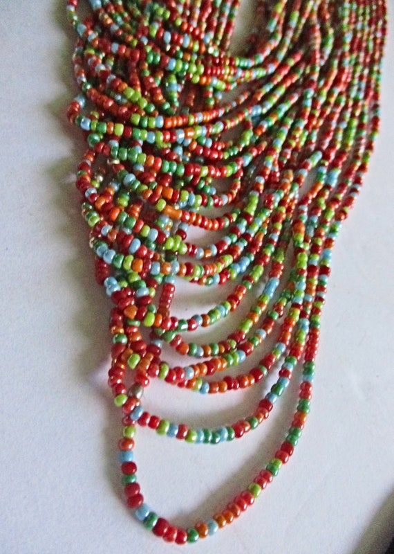 Multi-stranded Beaded Necklace, Chokers, Necklace… - image 6