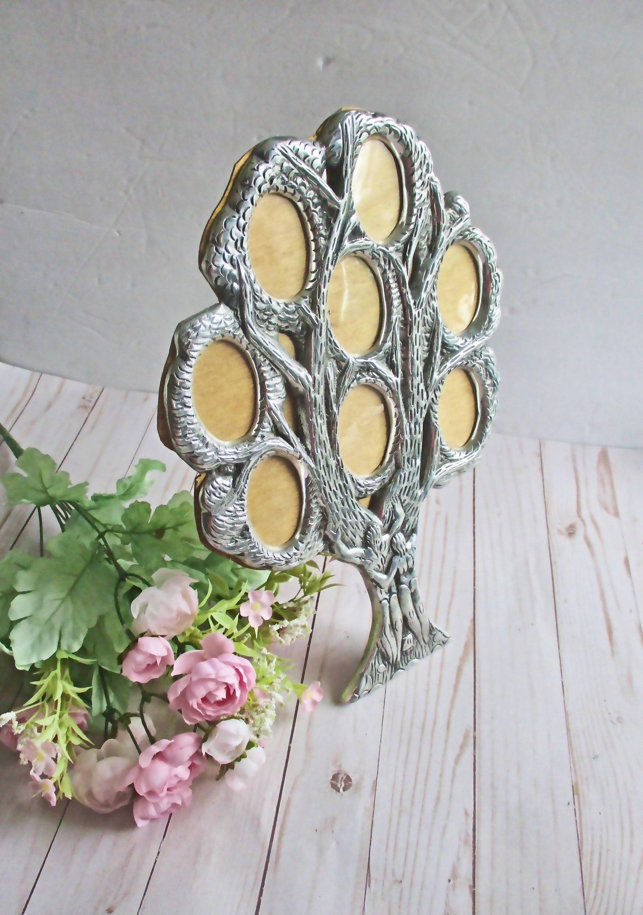 Family Tree Picture Frame, Silver Picture Frames, Tabletop Picture