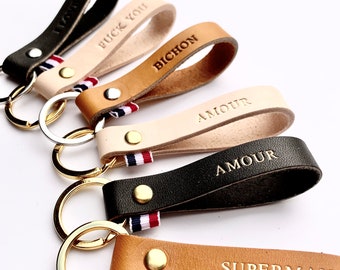 FATHER'S DAY OFFER / Keyring / leather keyring / Léonny Cha / gift