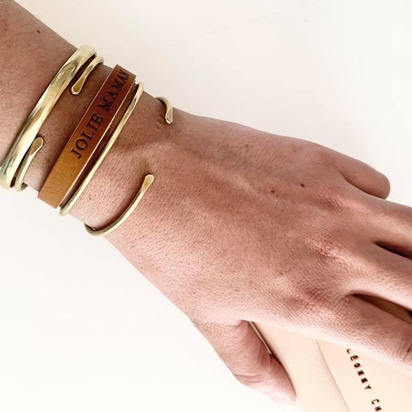 Bracelet en cuir personnalisé fait à la main [Femme / Homme]