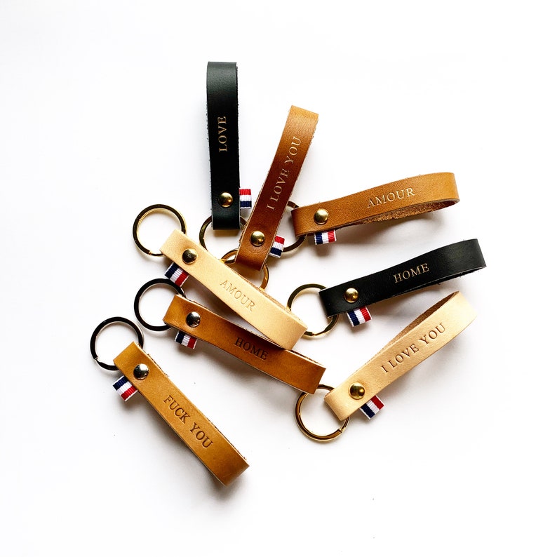 FATHER'S DAY OFFER / Keyring / leather keyring / Léonny Cha / gift image 2