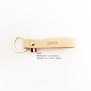 FATHER'S DAY OFFER / Keyring / leather keyring / Léonny Cha / gift NUDE / Classique