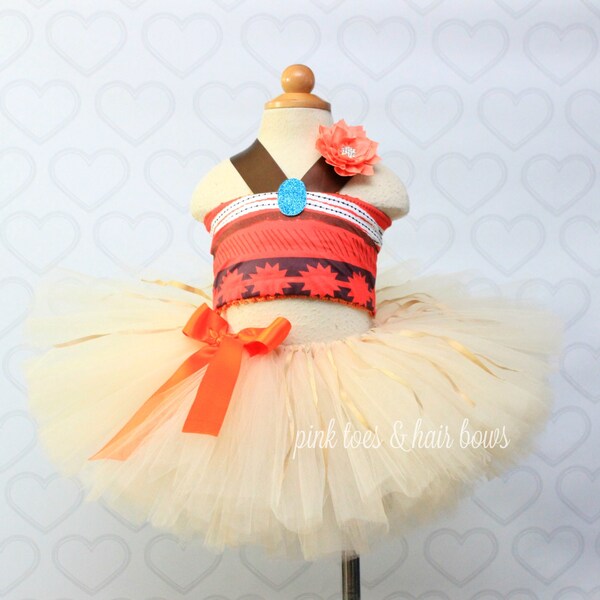 Moana Dress- Moana costume- Moana tutu dress-Moana party-Moana birthday