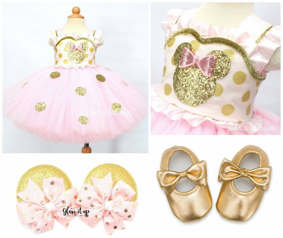 pink and gold minnie mouse tutu