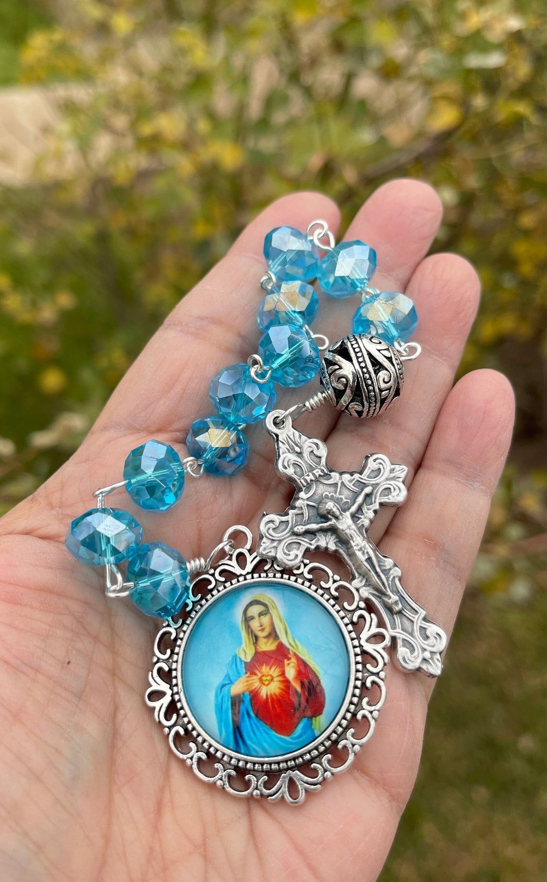 Sacred Heart of Mary One Decade Rosary | Catholic Gift | Tenner ...