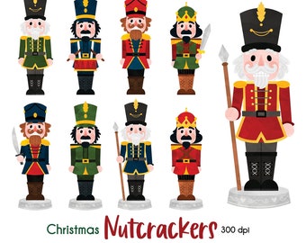 Nutcracker Clipart, Nutcracker Suite, Nutcracker Ballet, Christmas Clipart, Winter Clipart, Hand drawn Nutcracker, Nutcrackers Clip Art