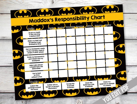 Batman Reward Chart