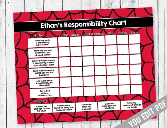 Superhero Chore Chart