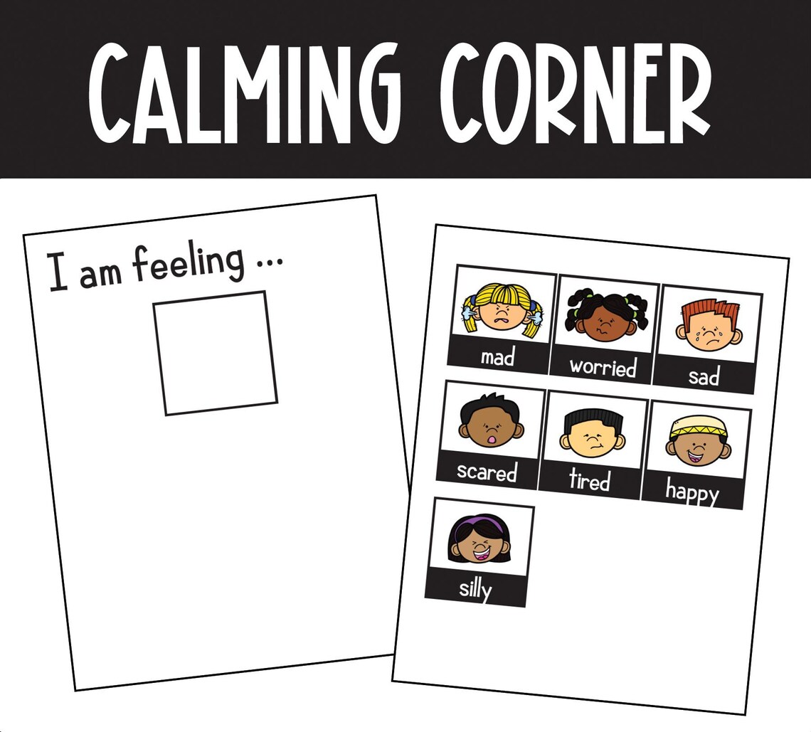 Calming Corner Visual Tool Printable | Zones of Regulation | Calm Down ...