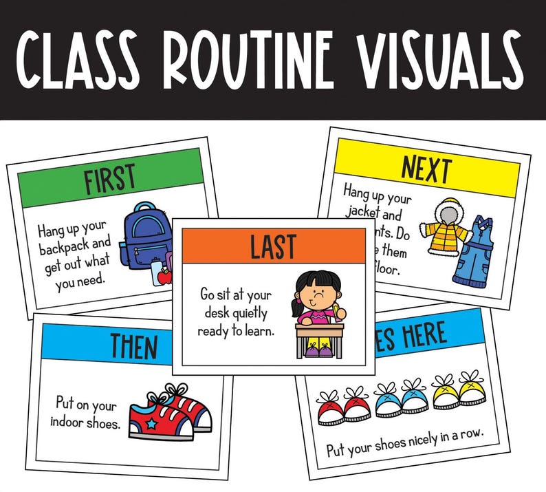 Routine Class Visuals | Classroom Management | Classroom Expectations ...