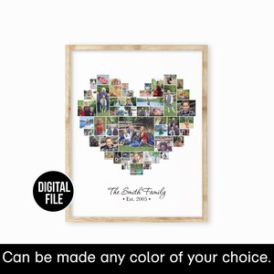 Heart Photo Collage Display Printable Photo Collage - Etsy