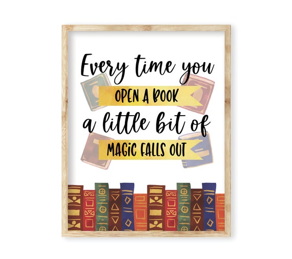 Reading is Magic Classroom Decor Poster PRINTABLE Classroom Etsy