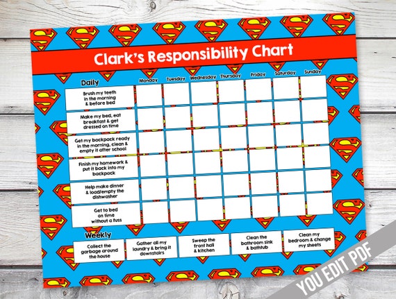 Superman Reward Chart