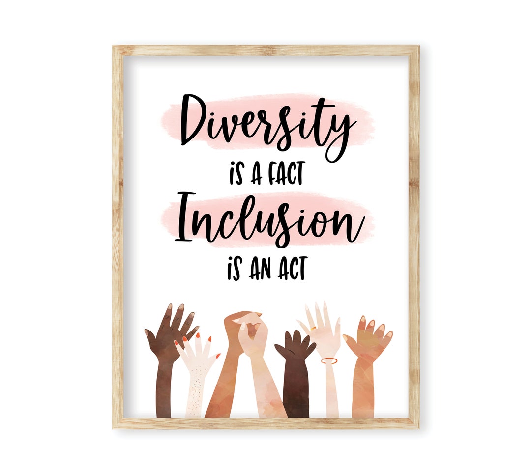 Equality Classroom Printable Poster, Diversity is a Fact, Inclusion Motivational Classroom Decor, Racial Equality, Disability Awareness - Etsy equality-classroom-printable-poster-diversity-is-a-fact-inclusion-motivational-classroom-decor-racial-equality-disability-awareness-etsy