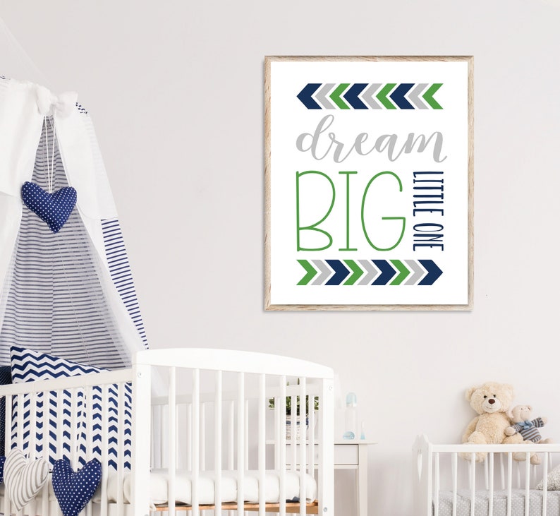 Personalized Boy Nursery Printable Art Baby Name Navy Blue Etsy