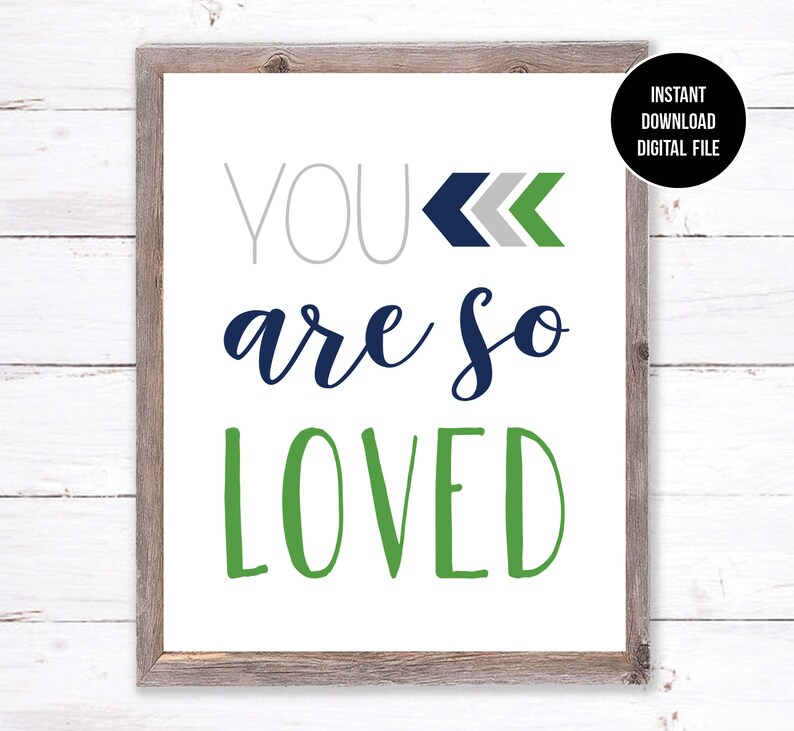 Personalized Boy Nursery Printable Art Baby Name Navy Blue Etsy