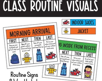 Routine Class Visuals | Classroom Management | Classroom Expectations