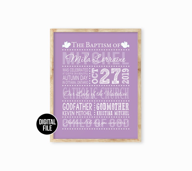 Personalized Godchild Baptism Present Gift From Godmother Etsy