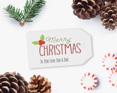 Christmas Gift Tag, Printable Christmas Tag, Printable Tag, Editable Christmas tag, DIY Printable INSTANT DOWNLOAD