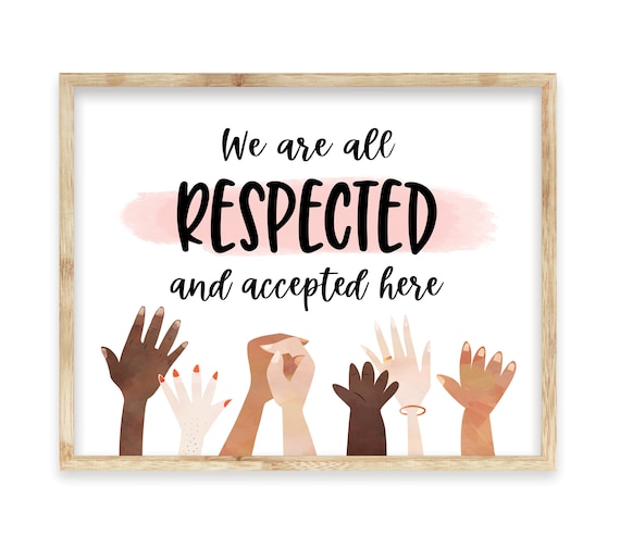 Diversity Classroom Art Printable Poster, LGBTQ Inclusion