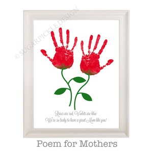 Gift for Mom, Mom's Birthday Gift, Mother's Day gift, Handprint, Kids gift to a Mother, Kids gift to mom idea