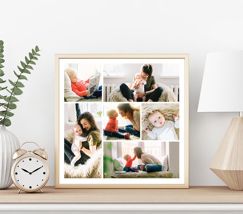 Housewarming Gift Gifts for Her Hi res JPEG Printable Photo Display Anniversary gift Photo Collage gifts for him
