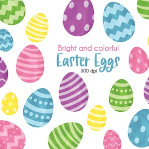 Paquete de imágenes prediseñadas de huevos de Pascua, imágenes prediseñadas de huevos de Pascua, imágenes prediseñadas de huevos de Pascua, imágenes prediseñadas de Pascua, arte gráfico de Pascua, PNG de color de agua dibujado a mano,