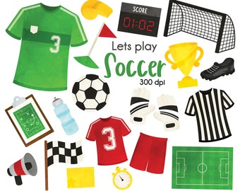Soccer Clipart PNG Bundle, Kids Soccer Player Clipart, Soccer Ball PNG, Sports Clipart, Soccer Birthday Graphics, Score board, Soccer Jersey