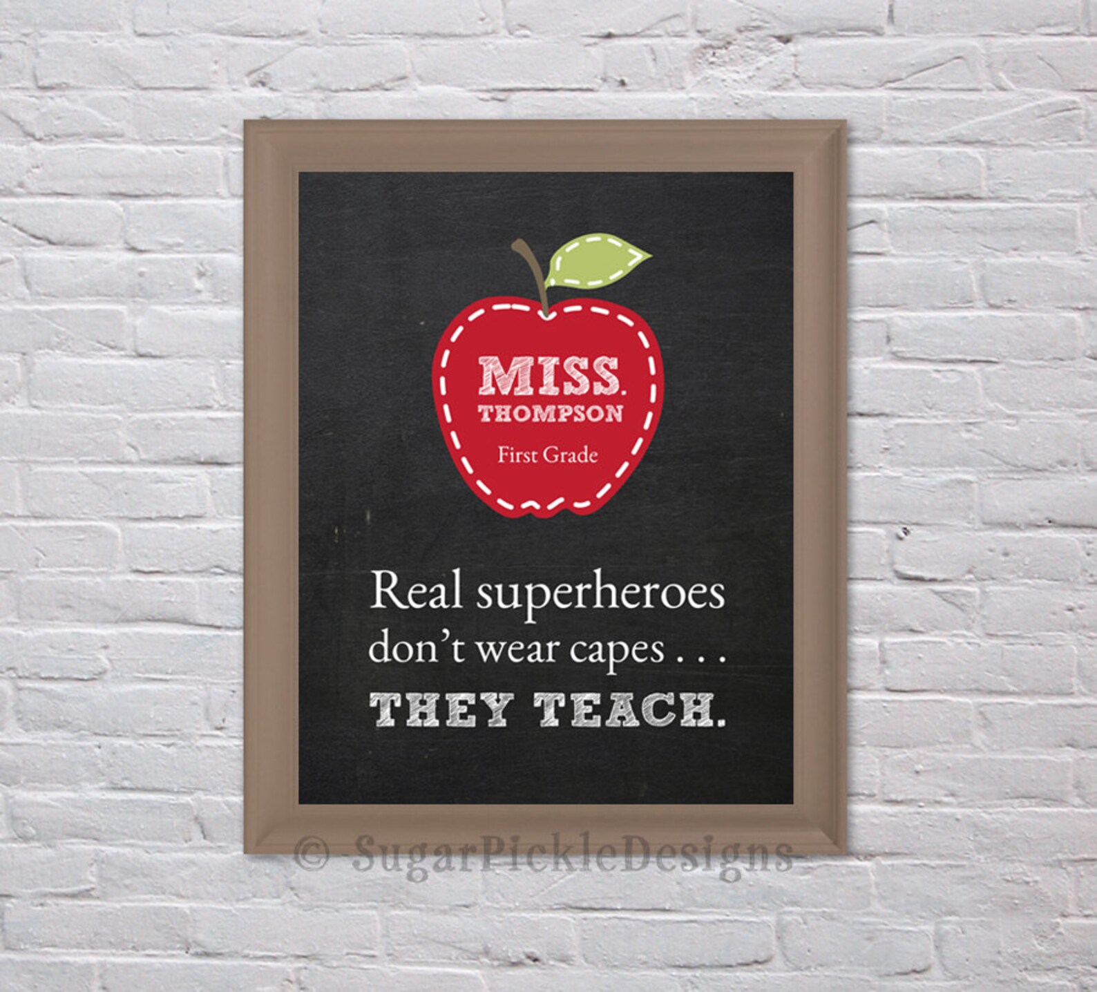 Teacher Gift Teacher Wall Art Teachers are real Superheros | Etsy