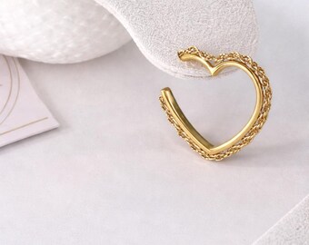 Stainless steel  Heart Hoop Earrings | Textured Braided Stainless Steel Hoops | Hypoallergenic Hoop Earrings