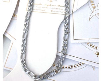 Stainless Steel Chain Anklet | Minimal Silver Anklet | Figaro Chain Anklet | Waterproof Anklet | Everyday Ankle Bracelet