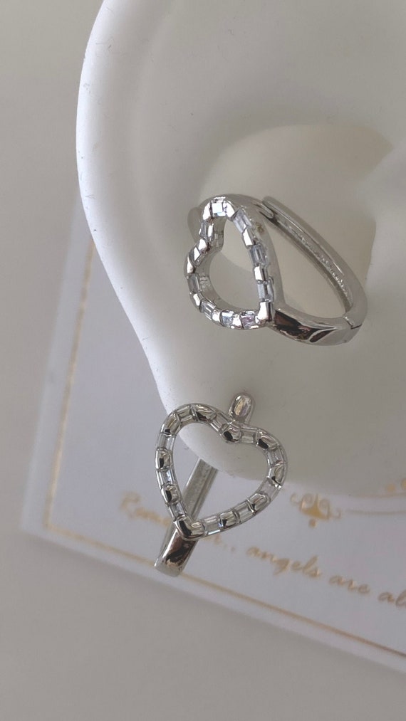 Orecchini Pendenti A Cerchio Con Cuore Di Cristallo – Delicati Gioielli In Oro Per Donne E Ragazze, Ipoallergenici, Ideali Come Regalo