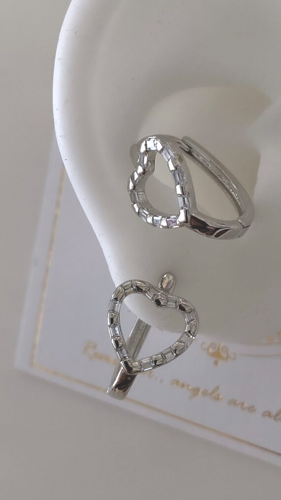 Orecchini Pendenti A Cerchio Con Cuore Di Cristallo – Delicati Gioielli In Oro Per Donne E Ragazze, Ipoallergenici, Ideali Come Regalo