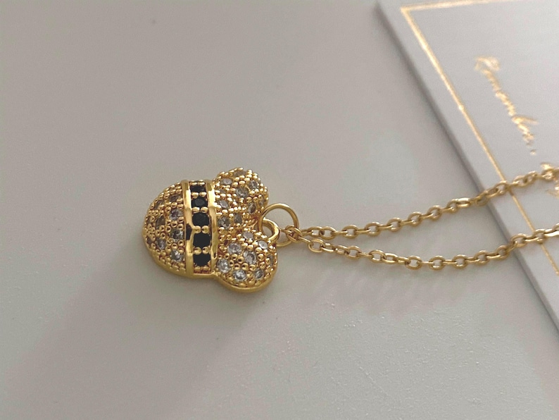 Mickey Minnie Mouse Pendant Necklace | Gold Zircon Cartoon Jewelry | Dainty Disney Necklace Gift | Cute Birthday Jewelry for Her | Fashion C image 9