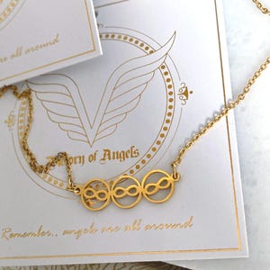 Infinity gold stainless steel necklace ,luxury minimal infinity necklace, stainless steel jewlery  , gift for her