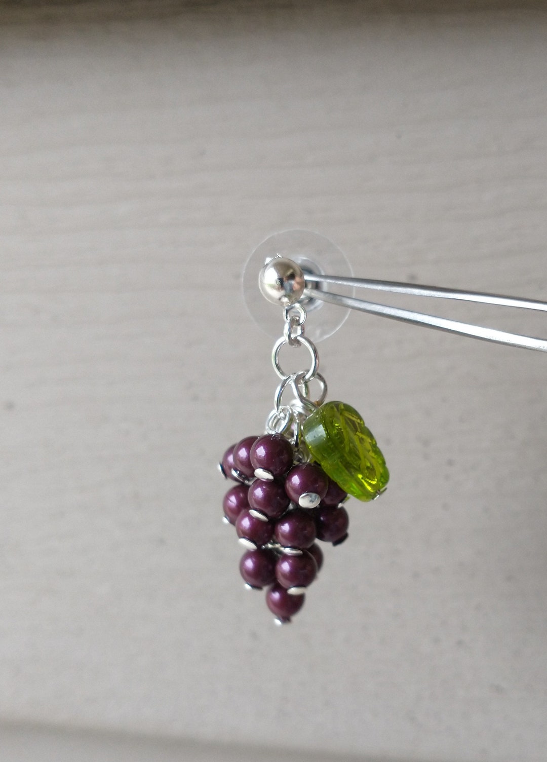 Grape Cluster Earrings Post Etsy