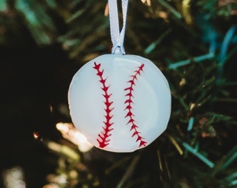 Baseball fusing glass decoration