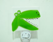 Dino, Dinosaur, Animal, Crocodile, Green, Boy, Nightlight, Ready to ship, Baby, Home, Decoration, Shower, Gift, Mom, Green