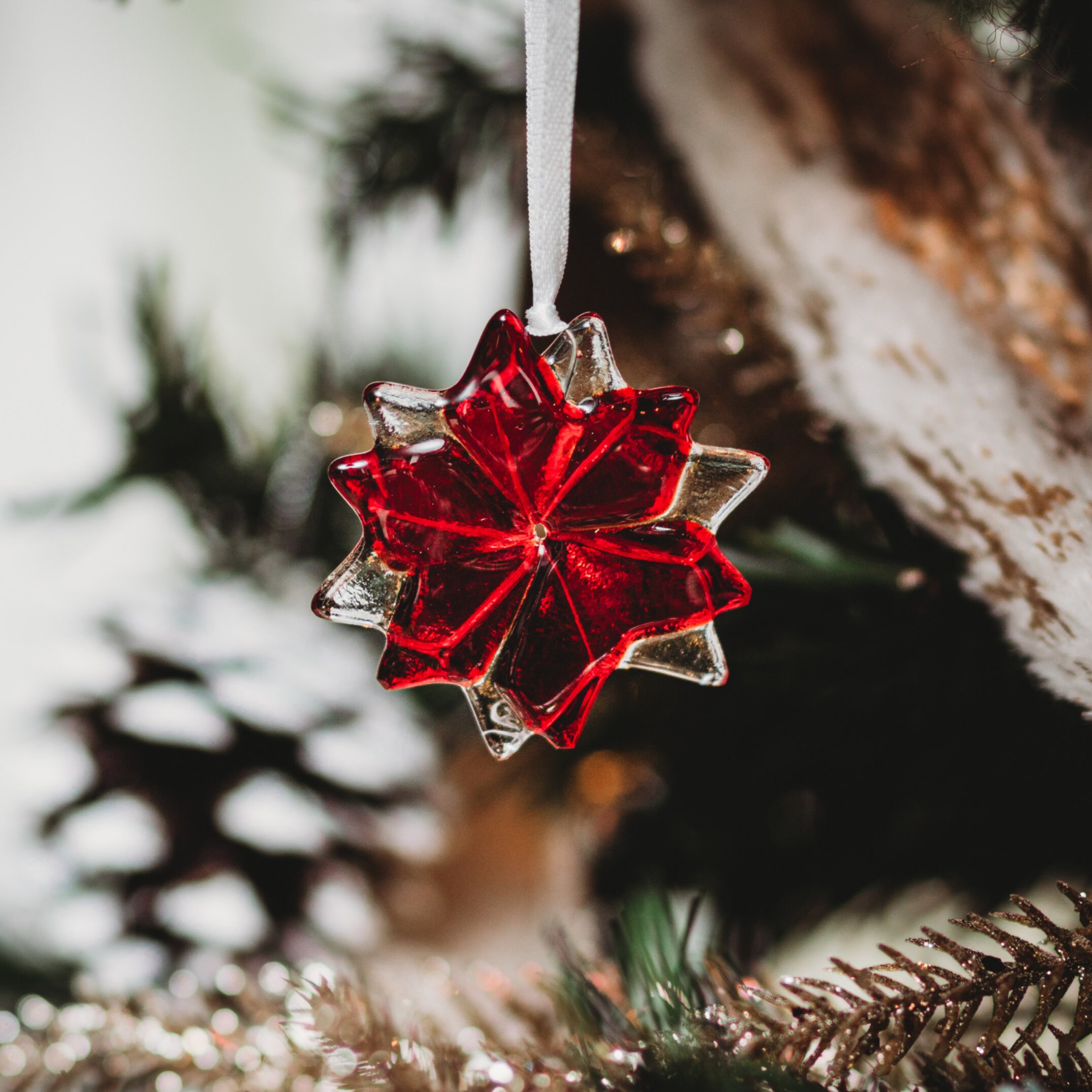 Flocon de Neige en Verre Fusionné