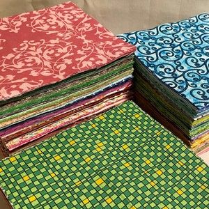 5" X 5" SQUARES ~Lot of 50 100% Cotton Squares. NO DUPLICATES!
