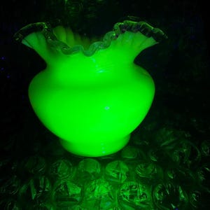 Fenton Uranium Vase - Etsy