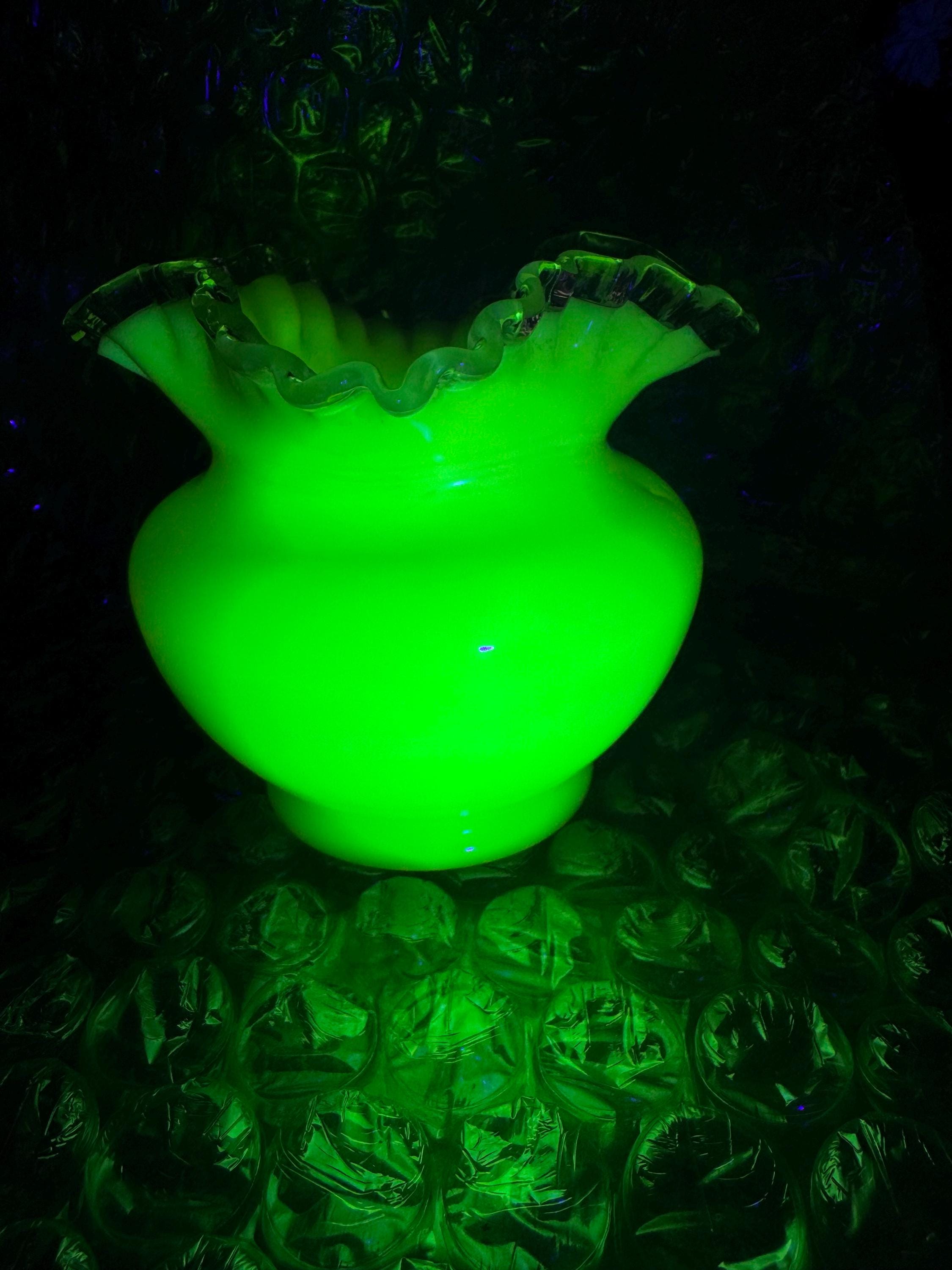 Fenton Uranium Vase - Etsy