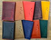 Leather passport cover, passport holder, wallet cash card holder, hand stitched, for men & women
