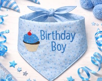 Pañuelo bordado para perro de cumpleaños / Bufanda personalizada para cachorro
