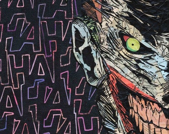 Joker HAHA Comic Collage - Giclee Print