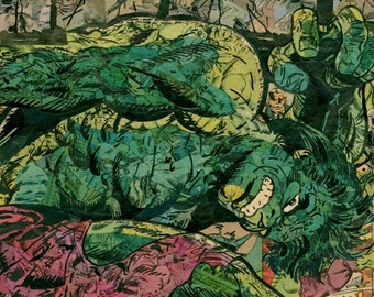 Hulk Annual Comic Collage - Giclee Print