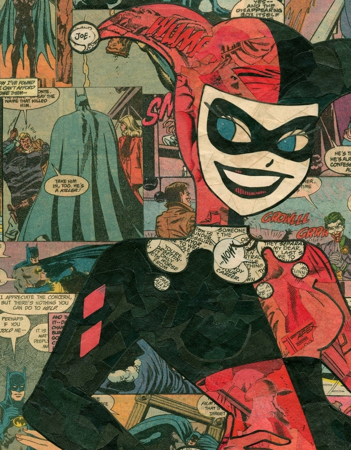 Harley Quinn Comic Collage - Giclee Print - Etsy México, image size:1132x1449
